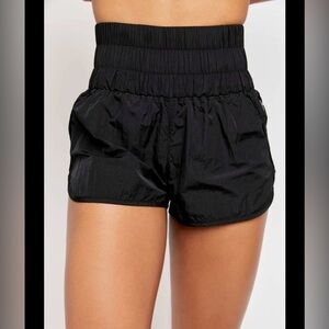Free People Movement High-Waist Black Women's Lounge Shorts